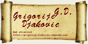 Grigorije Đaković vizit kartica